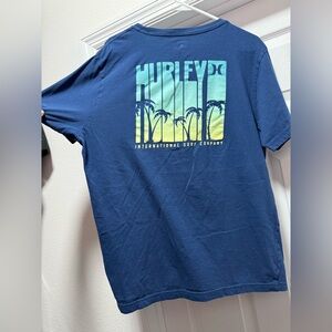 Hurley Blue Palm Tree Graphic Tee